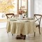 Threadmade Home Elegant Woven Leaves Jacquard Damask Tablecloth, Taupe - 70"W x 70"L Round